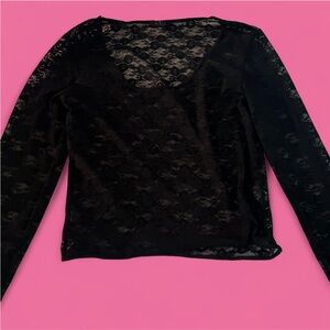 Brandy Melville Black Lace Blouse